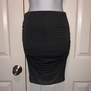 "Love Ady" body con Charcoal gray rusched side gathered skirt small